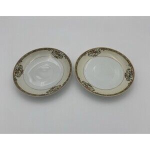 antique noritake chelsea 2 saucer plates